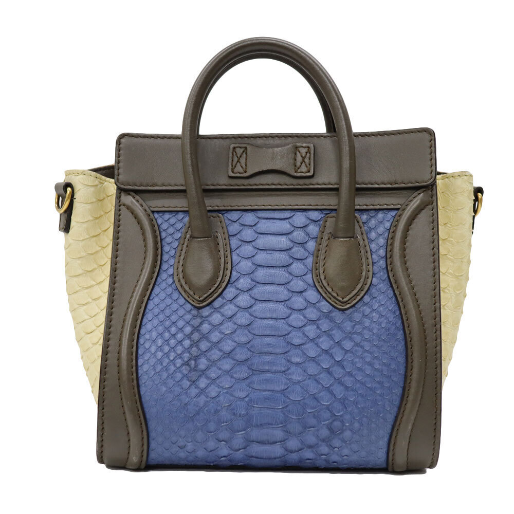 Celine Luggage Shopper Two Tone Python Leather - image 2